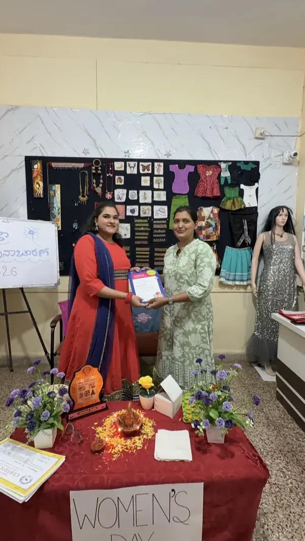 Fashion design student work - dress design at Anjan Institute Belagavi