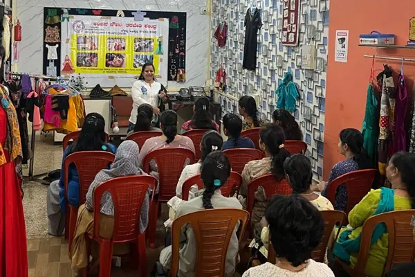Garment construction practical class at Anjan Skill Centre Belagavi